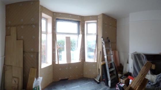 Wood fibre internal wall insulation system