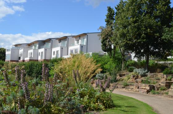 Custom-build homes backing on to Memorial Gardens, Nottingham