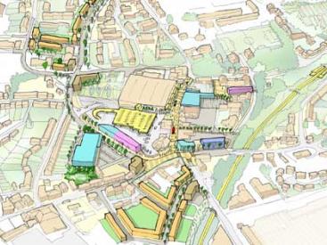 Darlaston town centre sketch